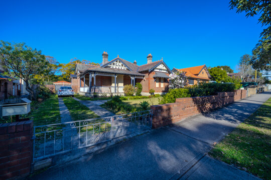 Suburban residential Brick house in Sydney  NSW Australia 