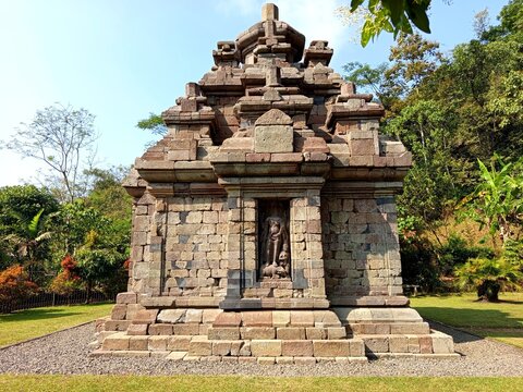 Candi Selogriyo ancient Hindu temple built in 9th century Mataram Kuno era, located in Magelang, Central Java, Indonesia.