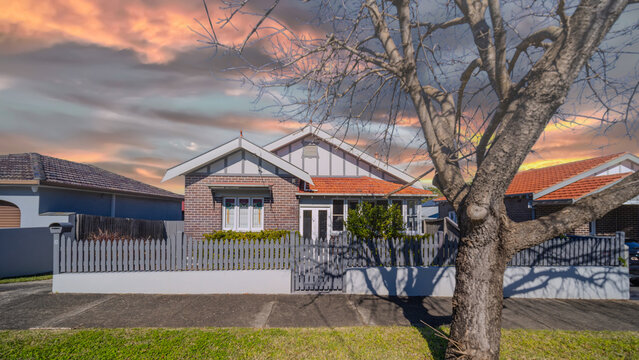 Suburban residential Brick house in Sydney  NSW Australia 
