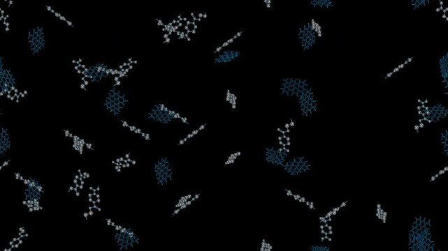 Graphene Nanoplatelets PET loop tile swirl with alpha. This Polyethylene terephthalate and graphene footage with an alpha channel is loopable and tileable and can create an endless background.
