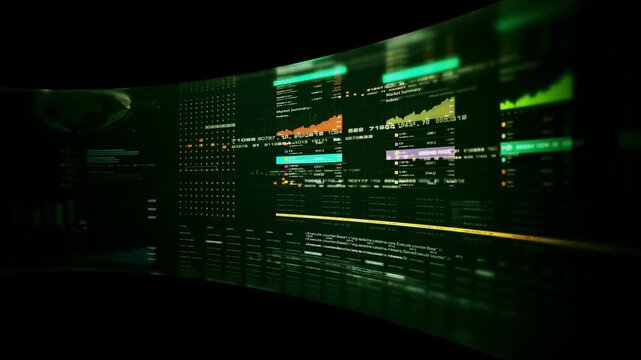 Dynamic data visuals for business info graphics, animated charts, and data-driven insights for a business meeting mock-up. Explore the world of trading, stock exchanges, and crypto