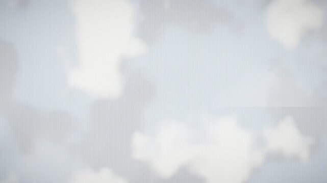 Abstract clouds motion background with digital overlay grid scanline animation 4K loop