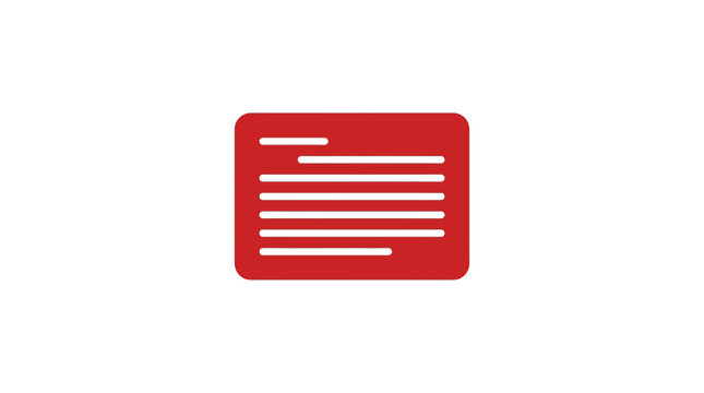 Closed Captioning Icon for Accessibility and Subtitles