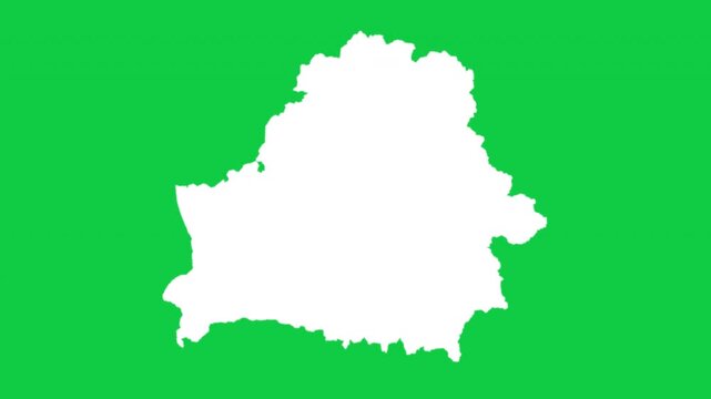 Belarus wiggle animation map loop green background