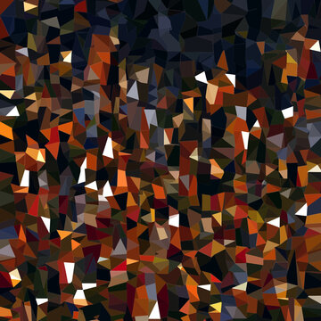 Chaotic mosaic of irregular trapezoids in low poly 2d style