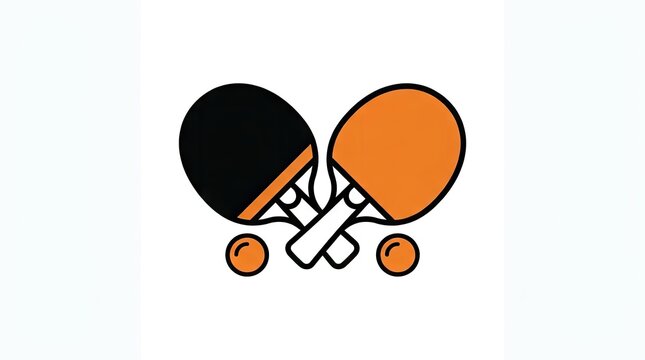 Orange and black ping pong paddles.