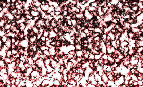 Abstract red and black marble texture with organic patterns on a clean light surface for creative projects
