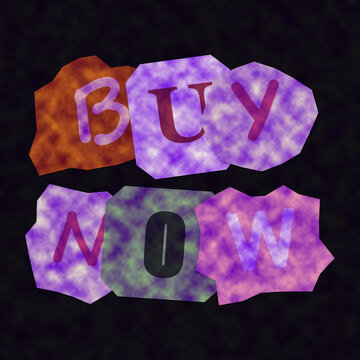 3d stylized letters btw no with glowing effect