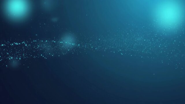 Sparkle blue abstract graphic background with glow and light particle field for elegant festive design, soft blue background graphic with sparkle and glowing particle trail, abstract graphic