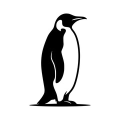 Obraz premium Standing penguin silhouette animal illustration