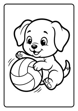 Cute animal activity coloring pages featuring adorable original animals enjoying fun everyday activities, designed with bold clean outlines and simple shapes for children.