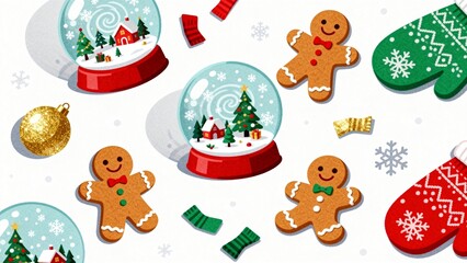Naklejka premium christmas icons set