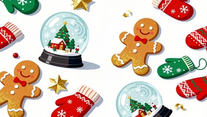 Naklejka premium christmas icons set