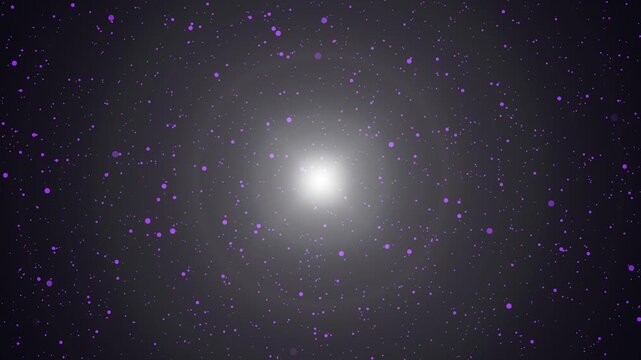Abstract glowing starburst against deep space background with subtle particle animation