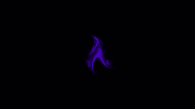 Abstract purple energy trails moving gently with subtle light flares in dark atmosphere