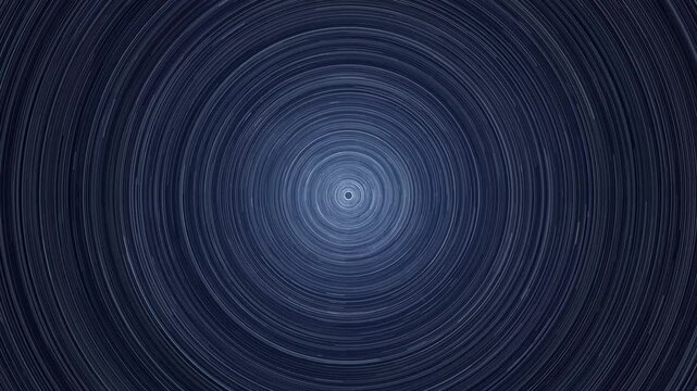 Abstract blue star trails long exposure circle motion background loop 4K