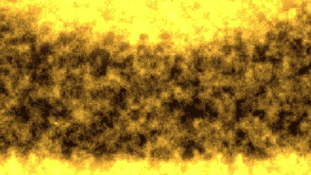 Golden textured particles flowing in parallel bands against black background