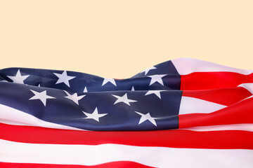 Fototapeta premium Labor Day celebration highlighted by a waving American flag