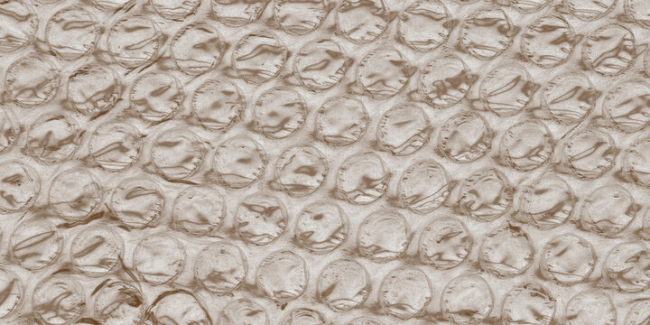 Bubble wrap texture illustration, plastic packaging material background, protective cushioning for shipping and logistics