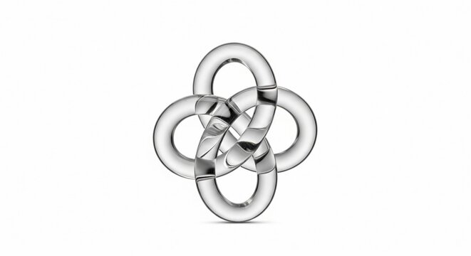 Clear Glass Unity Knot Sculpture Symbolizing Intertwined Connections and Harmony