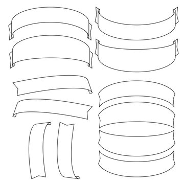 リボンのあしらい(線画)