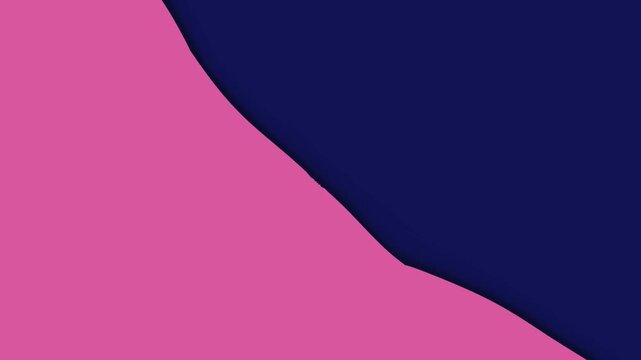 A dynamic video featuring layers of vibrant pink and deep navy blue paper cutouts moving together in a continuous fluid motion