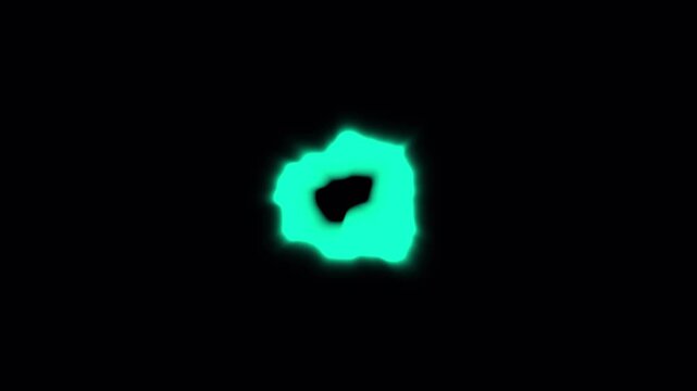 Teal organic shapes pulse with light against a dark backdrop evoking a sense of digital growth and innovation
