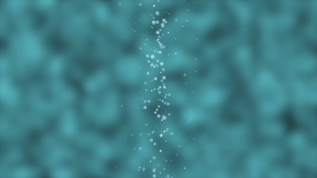 Tiny bubbles ascend in turquoise water during a gentle underwater current with soft diffused light