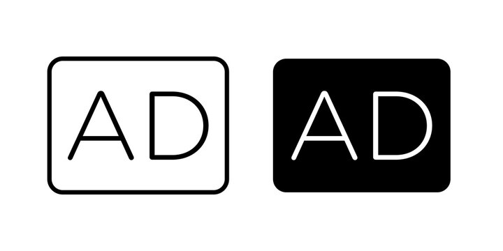 Ad icon flat illustrations collection. EPS10