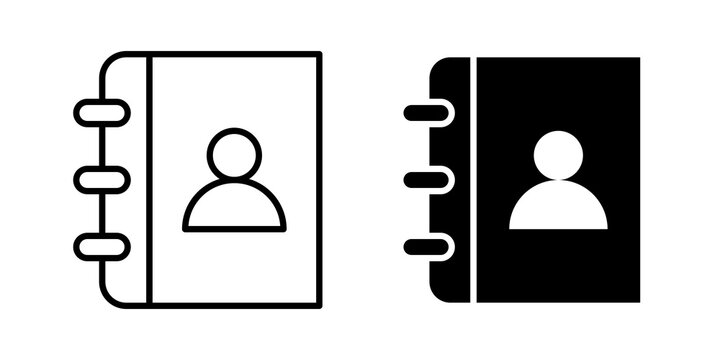 Address book icon flat illustrations collection. EPS10