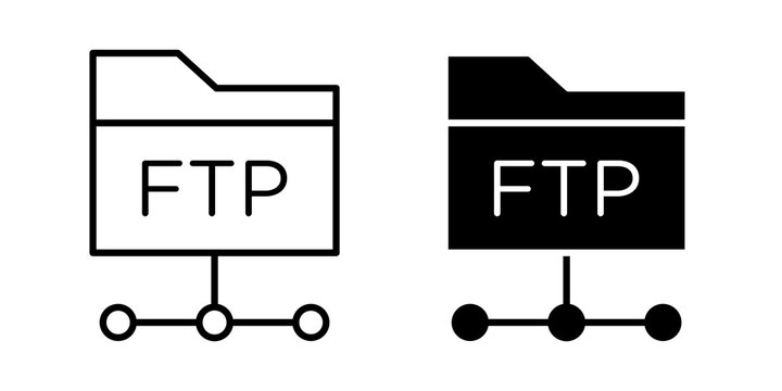 FTP icon flat illustrations collection. EPS10