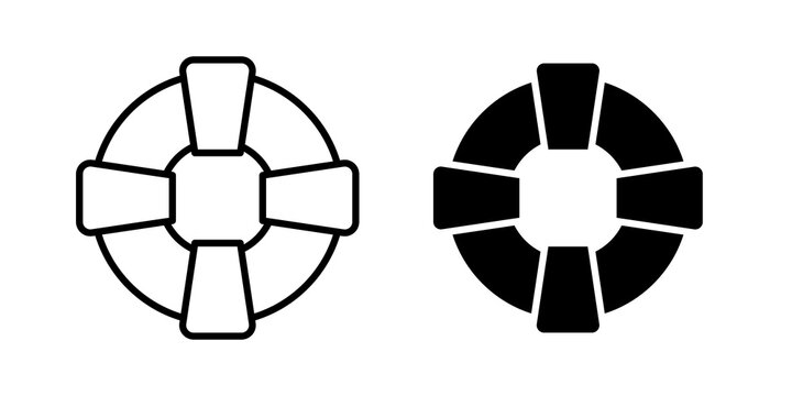 Life buoy icon flat illustrations collection. EPS10