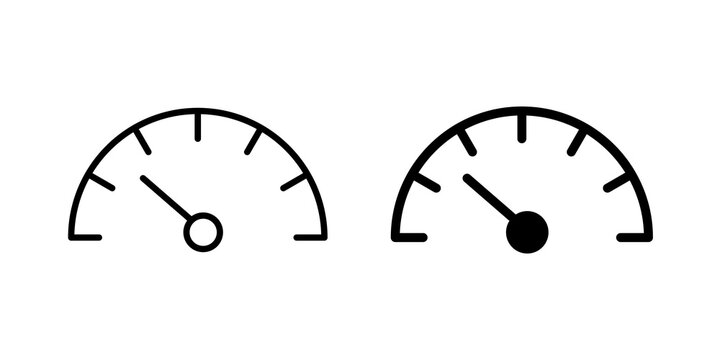 Tachometer icon flat illustrations collection. EPS10
