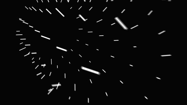 Abstract Digital Lines Flowing in Dark Space with Subtle Depth Motion for Technology Concepts