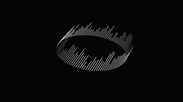 Fiery Ring Motion Graphic with Subtle Glow in Dark Background for Energetic Branding