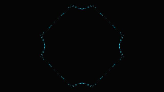 Geometric Light Pattern Forming Abstract Shapes in Dark Cinematic Motion