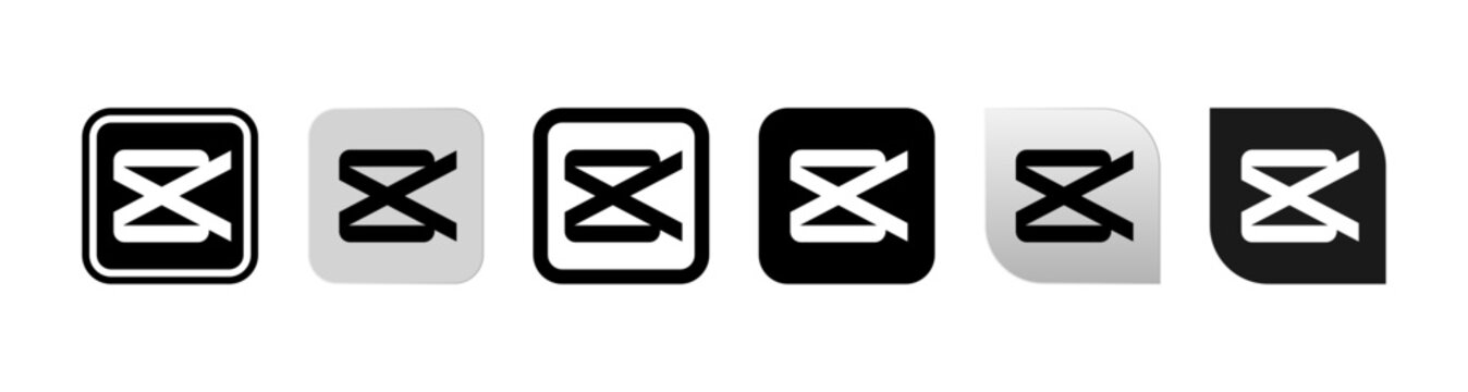 CapCut logo | capcut icon button | social media icons and social network logos | social networking platforms app logo