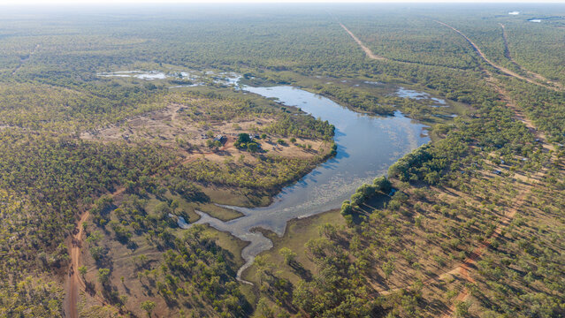 leichhardt lagoon or 12 mile lagoon in far north Queensland, Australia.