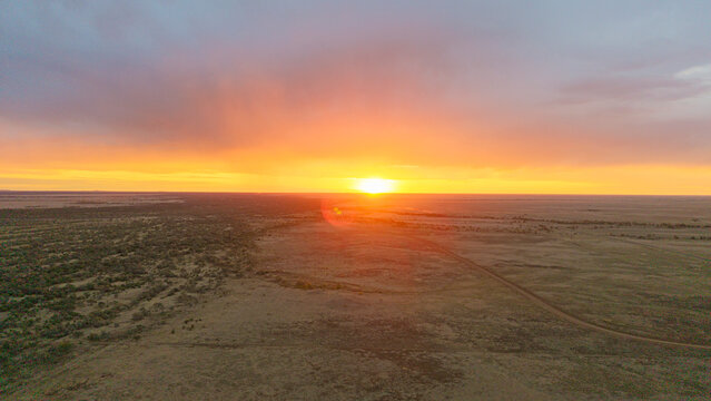 outback sunset in far northern Australia,