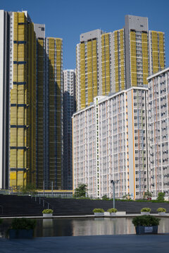 香港の高層ビルの風景