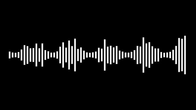 White bar chart with multiple columns on black background with transparent background digital data visualization