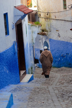 Blue medina alley in Chefchaouen, Morocco