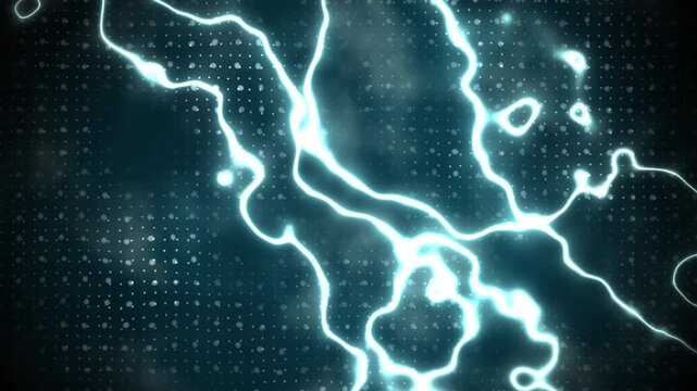 Electric lightning flash abstract background technology animation 4k loop