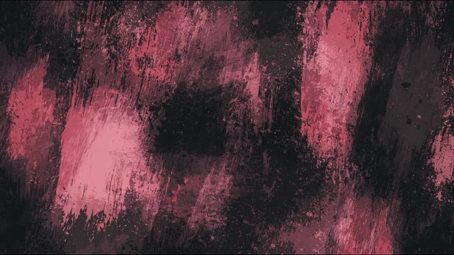 Pastel Pink And Dark Charcoal Abstract Grunge Background With Random Gothic Brush Strokes For Alternative Lifestyle Video Presentations