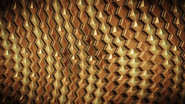 Gold abstract pattern animation background wave motion 4K seamless loop