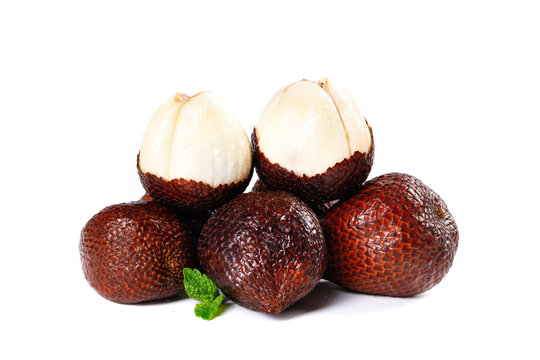 Fresh Snakeskin Fruit from Indonesia Bali Showing Sweet White Flesh Exotic Tropical Asian Delicacy