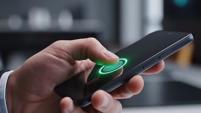 Closeup of Person Using Smartphone Fingerprint Sensor 0010 1 Upscaled
