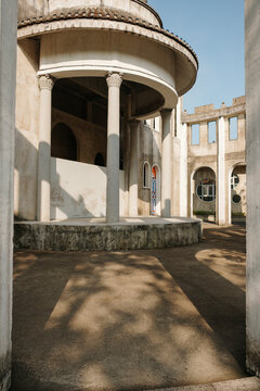 Historic Chikan Tower with Classical Columns, Jiangmen Guangdong