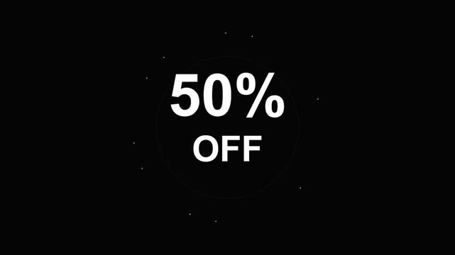 Digital loading progress icon with fifty percent complete indicator in a modern interface design element