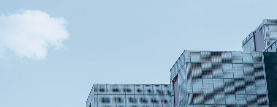 Contemporary Office Buildings with Perforated Metal Cladding